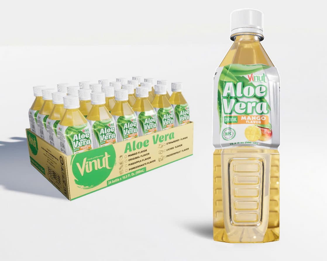 VINUT משקה אלוורה בטעם מנגו 500ml
