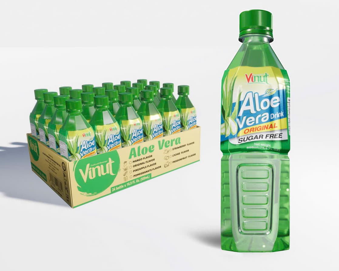 VINUT משקה אלוורה מקורי ללא סוכר 500ml