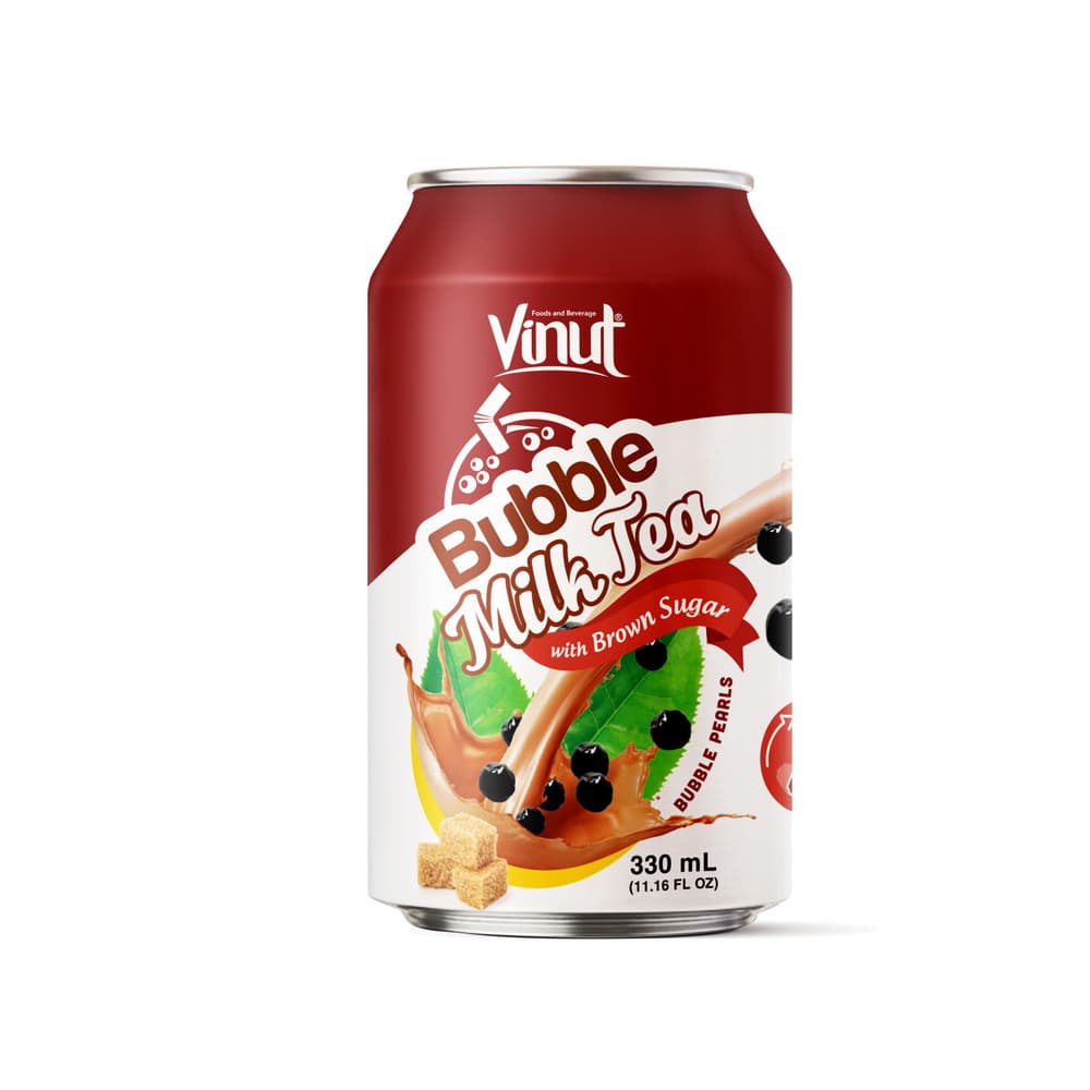 VINUT באבל מילק טי עם סוכר חום, פחית, 11.16 fl oz 330 mL