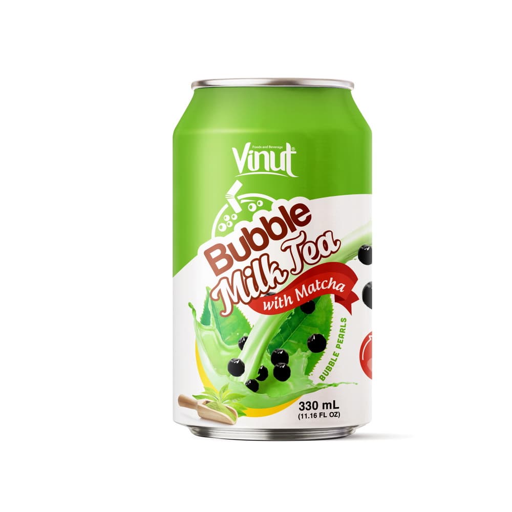 VINUT באבל מילק טי עם מאצ'ה, פחית, 11.16 fl oz 330 mL
