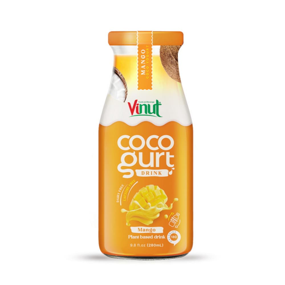 VINUT משקה קוקוגורט מנגו, בקבוק זכוכית, 9.8 fl oz 280 mL