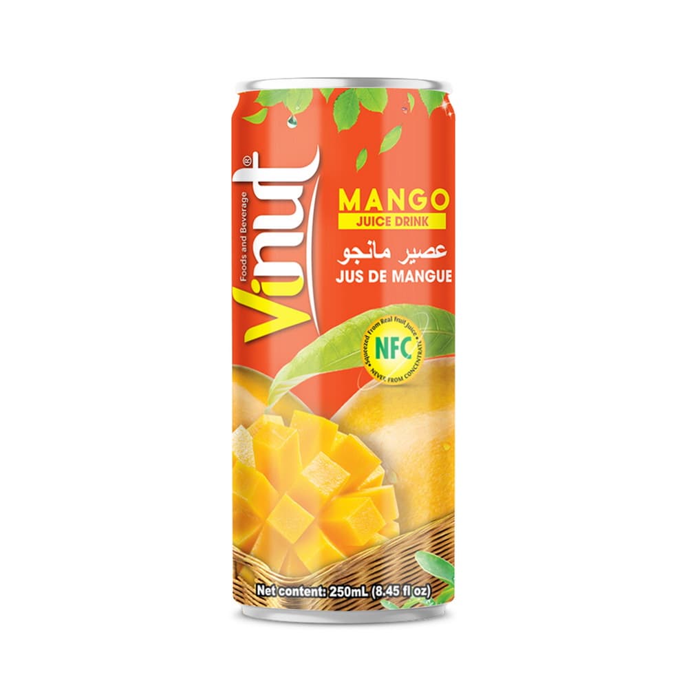 VINUT משקה מיץ מנגו, פחית slim 8.45 fl oz (250 mL)