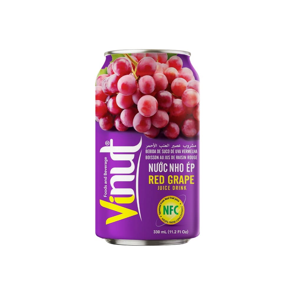 VINUT משקה מיץ ענבים אדומים, פחית 330 מ"ל (11.1 fl oz)
